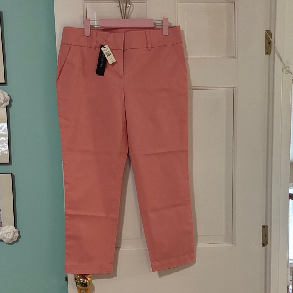 Talbots Coral Petite Cropped Pants Chinos